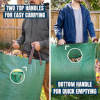 MEKKAPRO Big Gulp Lawn Bags, 3-Pack 72 gallons Heavy Duty Lawn and Leaf Bags with Reinforced Handles, Reusable Yard Waste Bags, Garden Waste Bag for Debris, Yard, Leaf Collector