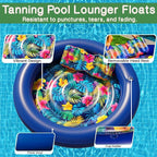 JAMBO Huge Round 76 x 76 Tanning Pool Lounger, Pool Float, Inflatable Sun Tanning Pool Float, Tanning Chair, Pool Floats Adult, Water Lounge Raft Pool Lounger Adults, Tanning Raft Sunchill Tanning Bed