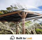 Modern Shade Supreme Cedar Wood Gazebo 12' x 16' with Hardtop Slope Roof, Wooden Grill Gazebo with Durable and Rot-Resistant, Supports Snow Loads and High Wind Speeds, Ideal for Backyard, Deck, Garden