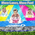 JAMBO XL 20Ft Premium Slip Splash and Slide with 3 Bodyboards, Heavy Duty Water Slide- Advanced 3-Way Water Sprinkler System, Backyard Waterslide Outdoor Water Toys n Slides for Kids Splash Pad