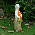 ZOEJADE 26" H Rabbit Large Statue Bunny Holding Carrot Sculpture Big Resin Outdoor Statues Indoor Decor Animal Ornament for Home Garden Lawn Yard Balcony Gifts Birthday Easter Housewarming Christmas