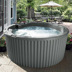 Essential Hot Tubs, Arbor Hot Tub, Arrives with Free Insulated Cover, Gray Granite, Seats 6, Plug into Standard Outlet (120 Volts), Hydrotheraphy 2025, Made in USA
