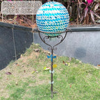 Metal Gazing Globe Stand, 30.7”H Garden Gazing Ball Stands for 10inch Gazing Balls, Vintage Dragonfly Gazing Ball Display Holder with Trident Base, Glass Ball Holder for Outdoor Yard Courtyard Lawn