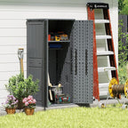Heavy Duty Tall Storage Cabinet Outdoor Weatherproof, 28 Cuft Garage Storage Cabinet with 4 Adjustable Shelves, Lockable Kitchen Pantry Closer Organizer, 31Wx23Lx66H, Sage Grey