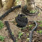 Soaker Hose 100 FT for Garden with 1/2" Diameter Irrigation Hose Save 70% of Water Solid Brass Interface Eminently Suitable for Lawn and Garden Bed Cover