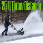 Westinghouse WSnow22 Corded Snow Blower 22 Inch, Steel Auger, Dual LED Lights, Electric Snow Blower with 25ft Throwing Distance, Plows 840lbs/min, Adjustable Chute