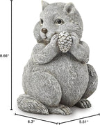 Roman Garden - Chipmunk Statue, 8.75" H, Pudgy Pals Collection, Resin and Dolomite, Decorative, Garden Gift, Home Outdoor Decor, Durable, Long Lasting