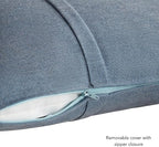 Greendale Home Fashions Sunbrella 20" Square Outdoor Throw Pillow with Removable Cover (Set of 2), Spectrum Denim 2 Count
