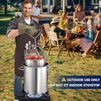 ARC 40QT Seafood Boiling Kit, 200,000BTU Propane Burner Stainless Steel Crawfish Boil Pot w/Basket and Steamer Rack, For Outdoors Cooking and Steaming, Large Turkey Fryer Pot, Lobster Shrimp Pot