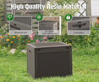 KAMABOKO 31 Gallon Outdoor Storage Box 2 Pack All-Weather Deck Box for Patio Furniture, Package Deliveries, Garden Tools, Pool Supplies & Cushions, Grey