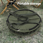 Zunate Collapsible Lawn and Leaf Bag, 24 Gallon Collapsible Trash Can, Reusable Outdoor Yard Waste Leaf Bag Garden Garbage Bin, Garden Garbage Bag with Lid, Lawn and Leaf Bags for
