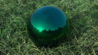 Lulu Decor, Size 12 Teal Stainless Steel Gazing Mirror Ball, Smooth Reflective Shiny Garden Decoration Globe