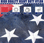American Flag 3x5 Ft, Four Brass Grommets Multipurpose US Flag, Embroidered Stars, Sewn Stripes, Outdoor Heavy Duty Durable USA Flags, Hanging Indoor/Bedroom/Room/Wall American Flag