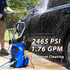 BILT HARD 1.76 GPM 2300 PSI Electric Pressure Washer, Power Motor with Stainless Steel Wand, 4 Spray Nozzles, Built-in Detergent Tank, 20Ft Hose, 35Ft Power Cord for Cars/Driveway/Fences/Home/Patios