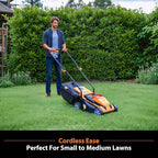 LawnMaster 24VMWBL 24V Max 13-inch Cordless Lawn Mower and Cordless Leaf Blower Combo with 2x4.0Ah Batteries and Charger