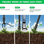 Weed Puller Tool, 50 Inch Stand Up Heavy Duty Weed Puller Tool, Gardening Hand Weeding Tool, 4 Claw Steel Head with Long Metal Handle Weed Remove Tool for Yard and Garden ﻿