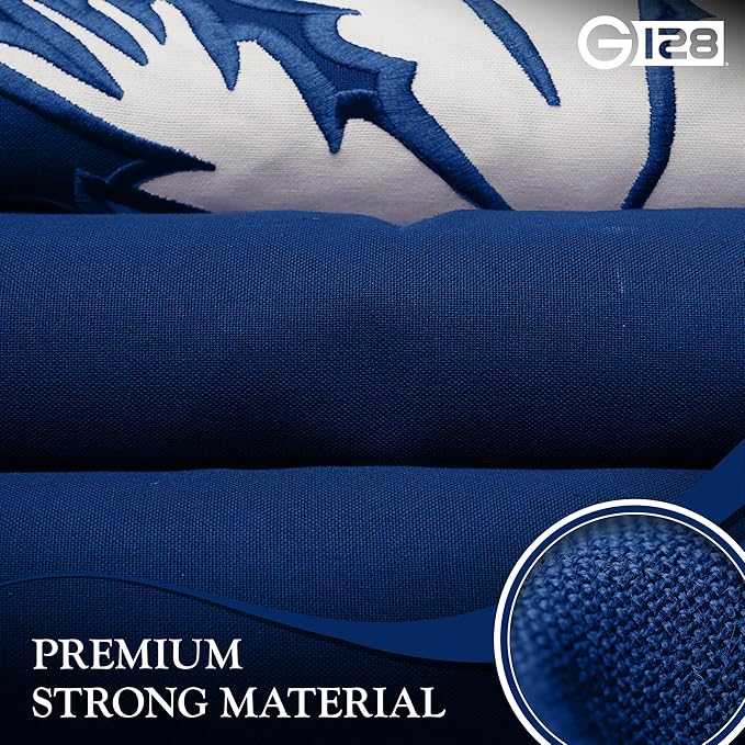 G128 South Carolina SC State Flag | 5x8 Ft | StormFlyer Series Embroidered 220GSM Spun Polyester | Embroidered Design, Indoor/Outdoor, Brass Grommets, Heavy Duty, All Weather
