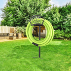 GOFORWILD Garden Hose Holder, Decorative Hose Butler Sturdy Water Hose Rack, Durable Wall Hose Hanger, Hose Reel, Holds 125-Feet of 5/8-Inch Hose, Made of Gauge Steel, 7020