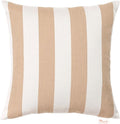 Austin Horn Classics Sunbrella Maxim Heather Beige - Cabana Stripe, Zippered & Reversible 18-inch x 18-inch Pillow Cover ONLY (Set of 2) Indoor/Outdoor Easy Clean Fill Sold Seperately
