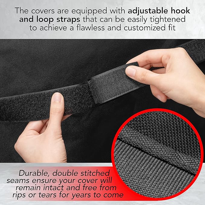 Heavy Duty Smoker Cover for Outdoor Grill – Fits Popular Smoker Brands & Pro 575 Series Grills – Waterproof, Weather Resistant, UV & Fade Resistant with Adjustable Straps – Black