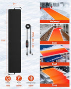 Heated Snow Melting Mat Outdoor, 24" x 118" Connectable Graphene 2.0 Heated Outdoor Mats, Melts 4in/hr for Walkway, Driveways, Patios and Decks, Snow and Ice Remove