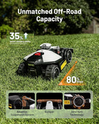 Mammotion LUBA mini AWD 1500 Robot Lawn Mower with Replacement Blades, Mowing 0.37 Acre, All-Wheel-Drive for 80% Slope, UltraSense AI Vision+RTK Auto-Mapping, Cutting Height 0.8"-2.6"