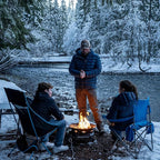 Flame King Smokeless Propane Fire Pit, 19-inch Portable Firebowl, 58K BTU with Self Igniter, Cover, & Carry Straps for RV, Camping, & Outdoor Living