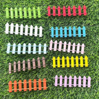 Miniature Fairy Garden Fence,Fairy Garden Accessories Outdoor Wood Picket Fence,10 PCS DIY Flowerpot Decoration, Miniature Garden Decoration