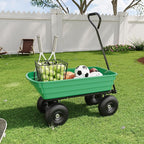 All-Terrain Garden Dump Cart with Removable Bed | 1200Lb Heavy Duty Utility Wagon for Yard Work | 180° Pivoting Handle for Easy Control | Hauls Soil, Plants, Tools with Ease
