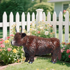 Garden Metal Highland Cow Outdoor Statues Cattle Yard Art Lawn Decoration Outdoor Sculpture Housewarming Birthday Gifts
