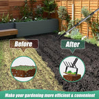 Suchtale 82 Inch Stirrup Hoe and 5-Tines Rake, Action Hoe for Weeding, 2 in 1 Scuffle Hoe with 37-82"Adjustable Handle, Hula Hoe Cultivator for Loosening Soil, Loop Hoe for Garden Weeding and Planting