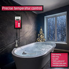 2000W Titanium Submersible Electric Immersion Water Heater with Temp Control & GFCI – Portable Heater for Hot Tubs, Above-Ground Pools, Inflatable Pools, Baptism Pools, Spa Tubs & Bathtubs