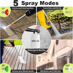 2025New Pressure Washer 4800PSI, 34" Tall, 4 Quick Connect Nozzles,Inlet Hose&Filter&500mlFoam Cannon for Cars/Fences/Driveways/Home Cleaning,Green