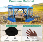 COBIZI 15x15ft Extra Large Pop-Up Gazebo Canopy Tent with Mosquito Netting, Spacious Easy Set-Up Screened Shelter, Durable Outdoor Pavilion with Ground Stakes, Perfect for Patio, Backyard, and Lawn
