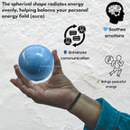 Amazing Gemstone Angelite Crystal Ball with Stand - 2" Inches Crystal Sphere Meditation Balls for Witchcraft and Decorative Balls