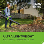 Greenworks 40V (710 CFM / 175 MPH) Brushless Backpack Blower, Commercial Power for Wet Leaves, Heavy Debris, Gravel and Driveway Snow, Includes (2) 5.0Ah HP Batteries & 4A Dual Charger