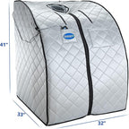 Durasage Ultra Low EMF Infrared Sauna Box – Portable Sauna with Heated Footpad & Chair, Personal Home Spa for, Stress Relief, Weight Loss & Skin Rejuvenation, Foldable, Easy Setup & Remote Control