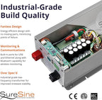 Morningstar SureSine 1000W Pure Sine Wave Off-Grid Inverter - 24VDC, 120VAC, 60Hz, Hard Wired AC Terminals (SI-1000-24-120-60-HW) - DC to AC Converter, Solar/Non-Solar Systems, Bluetooth Mobile Apps