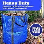 DURASACK Heavy Duty Home and Yard Bags 48-Gallon Reusable Self-Standing Lawn and Leaf Bags Garbage Can with Reinforced Handles, Blue