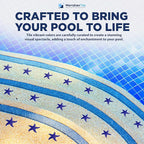 Aquatic Custom Tile Starfish Porcelain Pool Mosaic Tile, Underwater Pool Mosaic Swimming Pool Tiles, Pool Mosaics for Bottom Of Swimming Pool, Decorative Tile for Pool, Made in USA