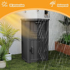 Package Delivery Box,Storage Box with Lockable Secure,Double-Wall Resin Outdoor Package Delivery and Waterproof Deck Box for Porch, Curbside (Black)