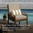 Honeycomb Outdoor Lumbar Pillow 2-Pack, 22 x 12, Cabana Stripe Tan Throw Pillows for Patio Furniture