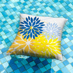DFXSZ Outdoor Pillow Covers 16x16 Inch Set of 2 Yellow Blue Flower Decorative Waterproof Spring Summer Outdoor Pillow Covers for Patio Funiture Garden Couch 168E16