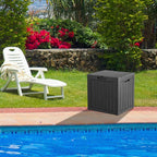 30 Gallon Black Resin Deck Box - Lockable, Waterproof Outdoor Storage for Patio Cushions, Garden Tools & Package Delivery - UV-Resistant Utility Container for Porches, Balconies
