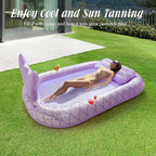 HeySplash Pool Lounger Float for Adult, Inflatable Pool Floats Bed Cooling Contour Lounger Rafts, Water Rafts for Lake, Outdoor Beach Pool Party