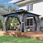 12 Ft. W X 12 Ft. D Aluminum Patio Hardtop Gazebo