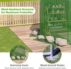 MU 7x7x7.6 FT Greenhouses for Outdoors, Heavy-Duty Green House for Outside, Walk in Winter Greenhouse with 180g Double Layer PE Cover, Ground Stakes, Great for Garden/Patio/Backyard