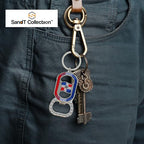 Dominican Republic Beer Bottle Opener Keychain - Oval Shape