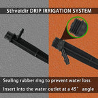 240-Ft Drip Irrigation Kit Automatic Garden Watering Plant System Kit, Greenhouse Irrigation Kit, Patio Sprinkler System for Outdoor Raised Bed Plants with 1/2in,1/4in Hose