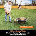 LawnMaster CLGT2410S 24V 10" Cordless String Trimmer Weed Eater 2.0AH Battery & Charger Included